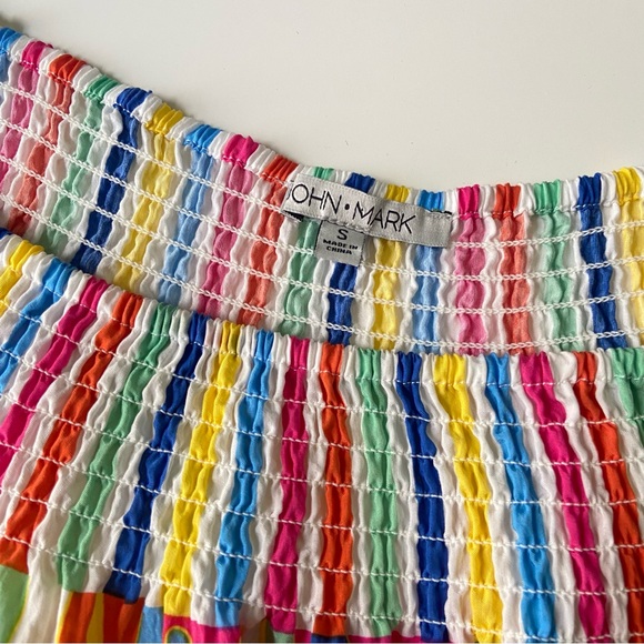 John Mark Abstract Waves Print Top Size Small - Picture 4 of 8